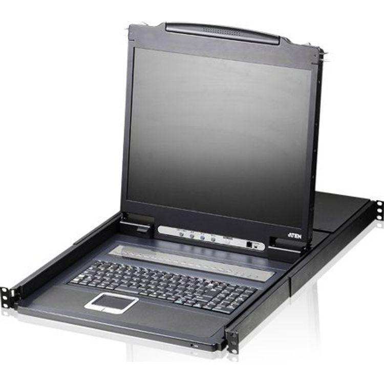 Tootefoto - KVM Ateena Ateena Ateena CL1316N-AAG Ateena KVM 16 Port LCD 19 + klaviatuur + puuteplaadi PS/2 v i USB, 1U 19 RACK