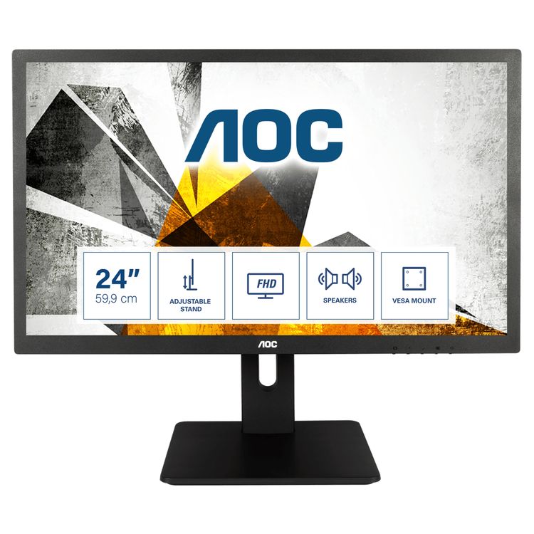 Tootefoto - AOC 75 Series E2475PWJ PC lamekuvar 61 cm (24") 1920 x 1080 pikslit Full HD LCD Must