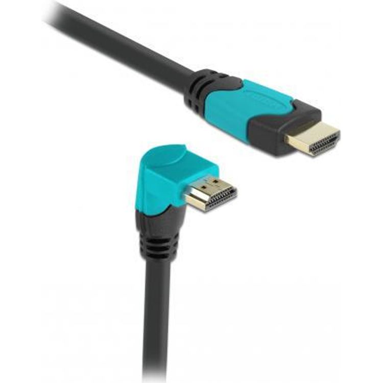 Tootefoto - DeLOCK 86992 HDMI-kaabel 2 m HDMI t p A (Standard) Must, Sinine