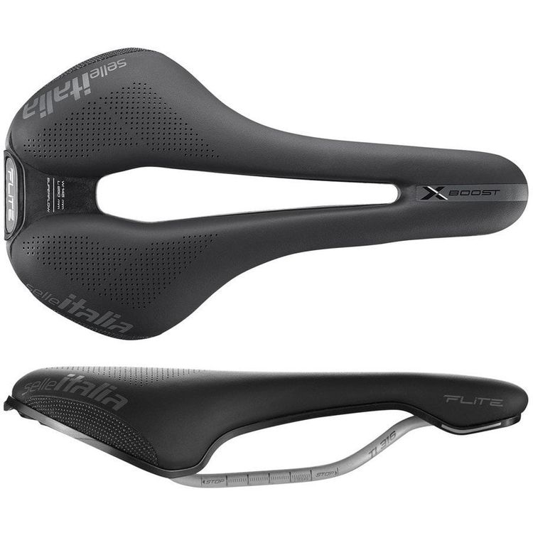 Tootefoto - Siod o SELLE ITALIA FLITE BOOST X-CROSS TI316 SUPERFLOW L (id match L3), 208g, Czarne (NEW 2025)