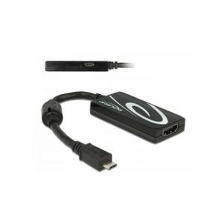 Tootefoto - DeLOCK 4043619656431 USB-graafikaadapter 3840 x 2160 pikslit Must