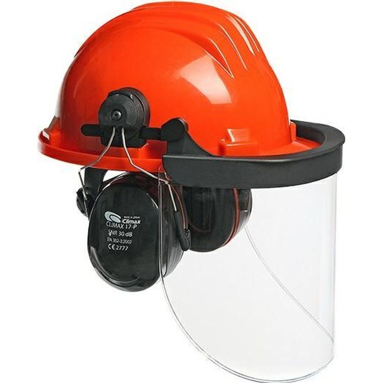 Tootefoto - CLIMAX PROTECTIVE HELMET WITH FACE SHIELD AND EARMUFFS 437-I