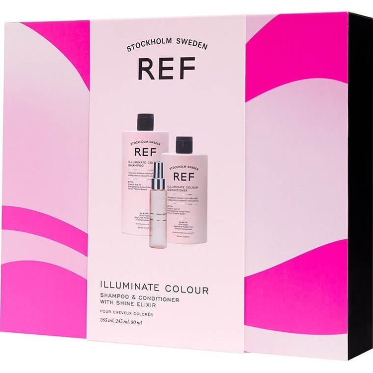 Tootefoto - Kinkekarbikomplekt Ref Stockholm: valgustage v rvi, sulfaatidevaba, juukse ampoon, tugevdamiseks, 285 ml + valgustava v rv, sulfaatidevaba, juuksepalsam, toiteb ja t iustab tooni,