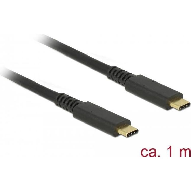 Tootefoto - DeLOCK 85207 USB-kaabel 1 m USB 3.2 Gen 2 (3.1 Gen 2) USB C Must