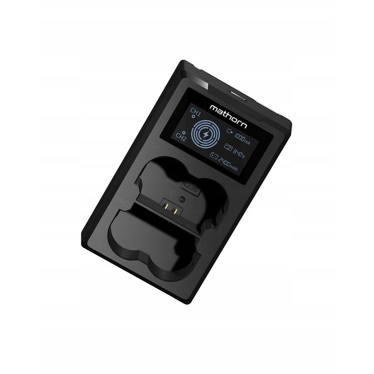 Tootefoto - Mathorn MBC-D250 USB-C kuni Panasonic DMW-BLK22 kahe kanaliga laadija