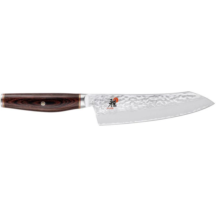Tootefoto - MIYABI 6000 MCT Rocking Santoku 18 cm, Brun, Glatslebet