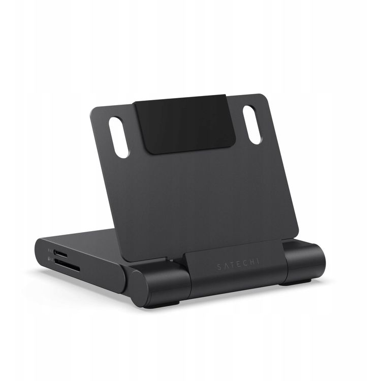 Tootefoto - HUB USB Satechi OntheGo Foldable Stand Hub - sk adana podstawka i hub do urz dze mobilnych (USB-C 100W PD, USB-C 10 Gbps, USB-A 10 Gbps, czytnik kart micro/SD 312 MB/s, 3,5mm jack