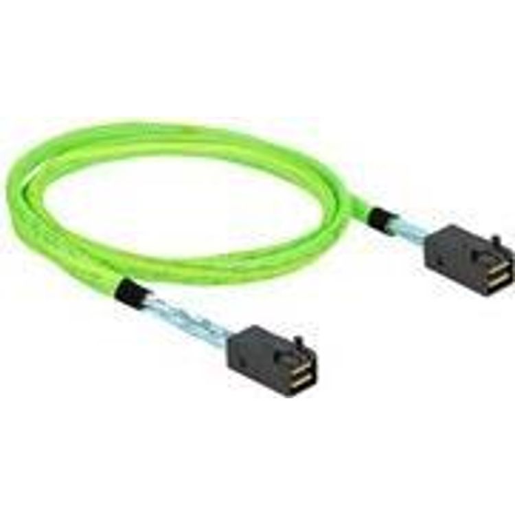 Tootefoto - DeLOCK 86625 SAS-kaabel 1 m 64 Gbit/s Roheline