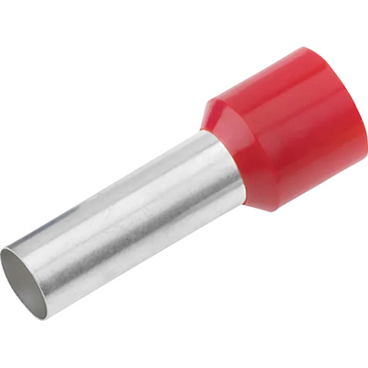 Tootefoto - Cimco 187007 Ferrule 1 Mm Partially Insulated Red 100 Pc(S)