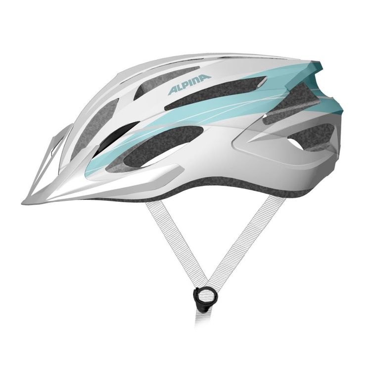 Tootefoto - Bike Helmet Alpina MTB17 white & light blue 54-58