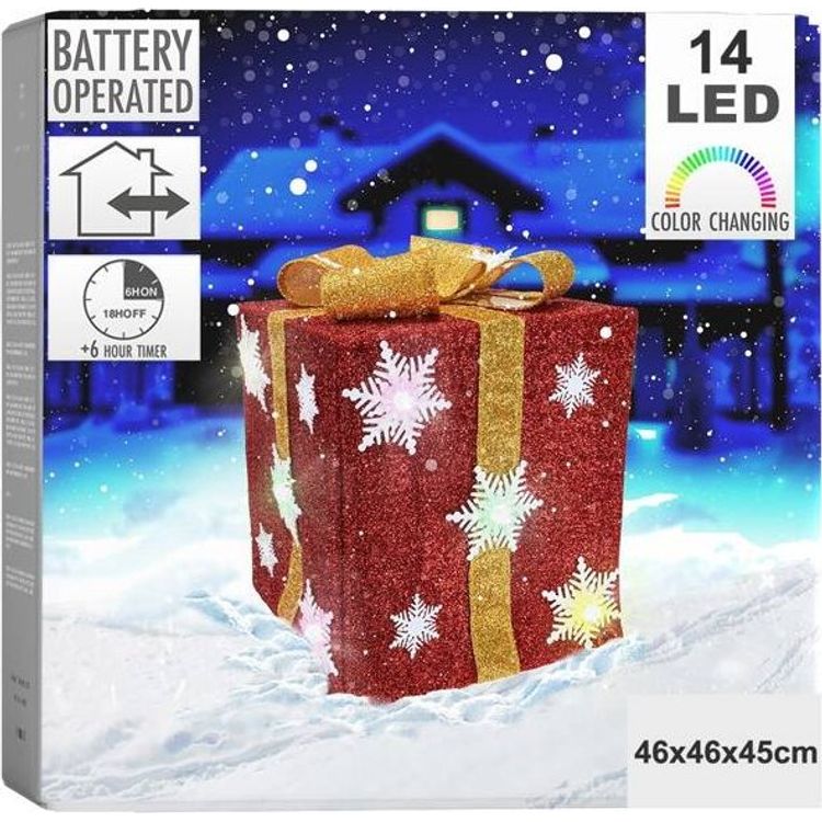 Tootefoto - Vilde j ulukaunistus Kingitus helendav punane 14 LED 46 cm