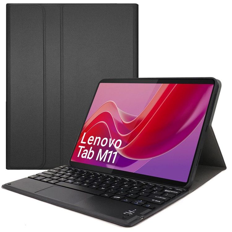 Tootefoto - Bluetoothi puuteplaadi klaviatuuri mbris Lenovo Tab M11 jaoks (must)