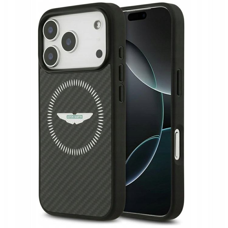 Tootefoto - Case Aston Martin HC Kevlar Counter Design MagSafe for iPhone 17 Pro black