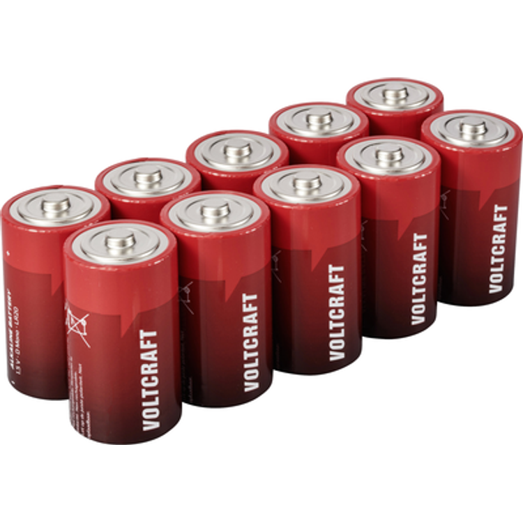 Tootefoto - Voltcraft Vc-16107980 D Battery Alkali-Manganese 18000 Mah 1.5 V 10 Pc(S)