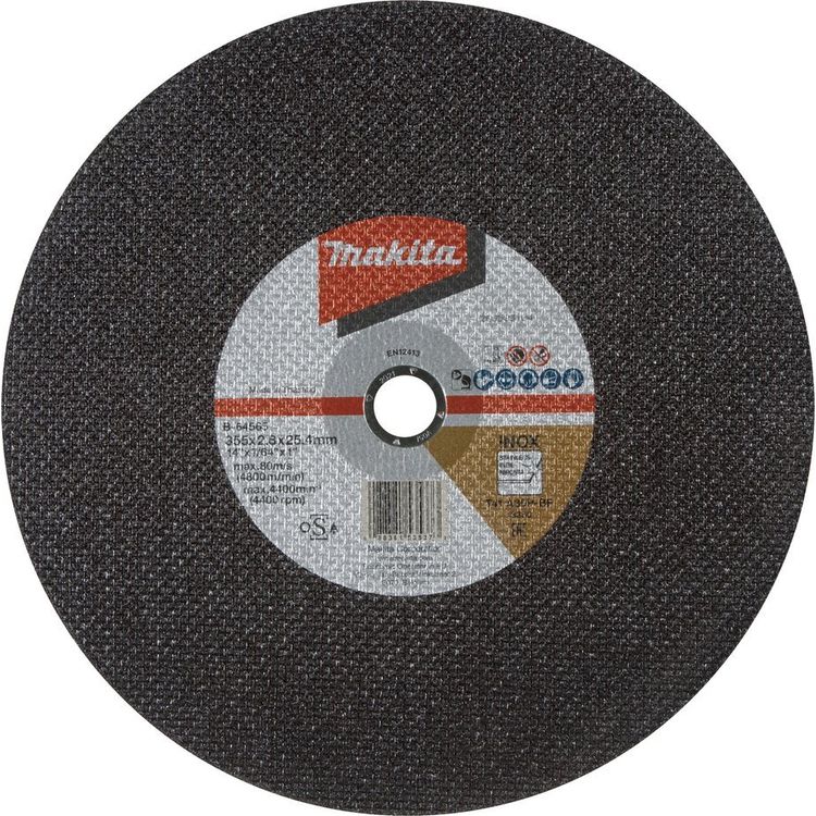 Tootefoto - Makita MAKITA MET SHIELD. 355 mm x 2,8 mm x 25,4 mm / 5 tk. INOX LW1401 jaoks