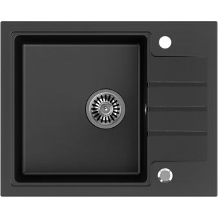 Tootefoto - Steiner PETER 116 Steingran graniidist valamu V GA MUST - mattmust, 1-kauss ilma (62x50x20) sifooni ja kaanega