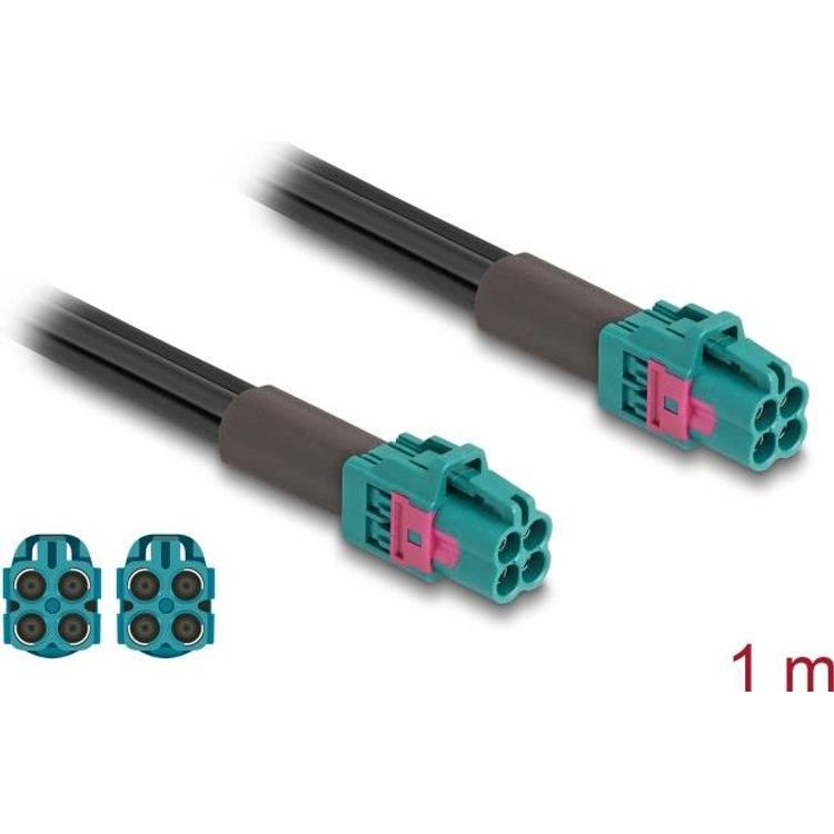 Tootefoto - Delock Kabel Mini FAKRA Z Buchse quad zu Mini FAKRA Z Buchse quad A-Typ (90117)