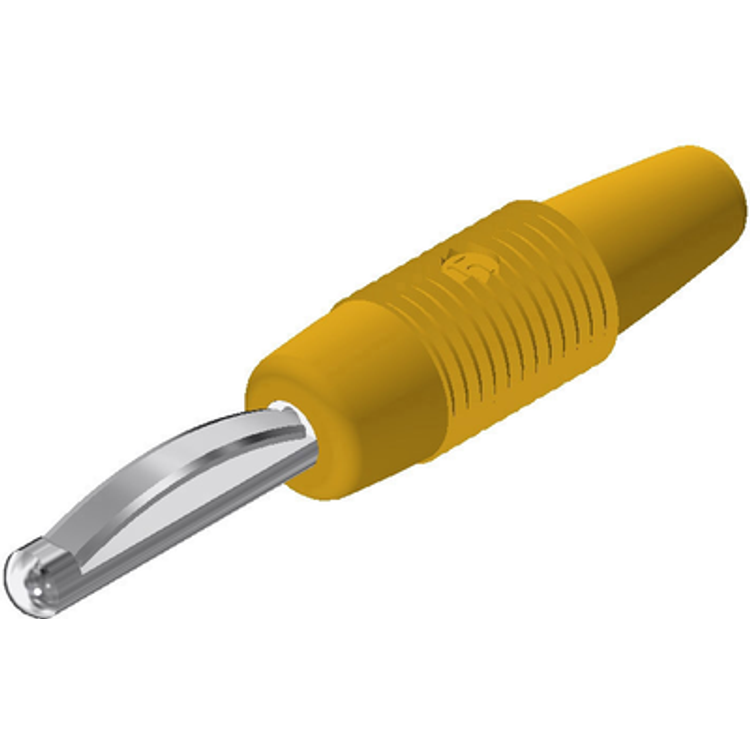 Tootefoto - Sks Hirschmann Von 20 Jack Plug Plug, Straight Pin Diameter: 4 Mm Yellow 1 Pc(S)