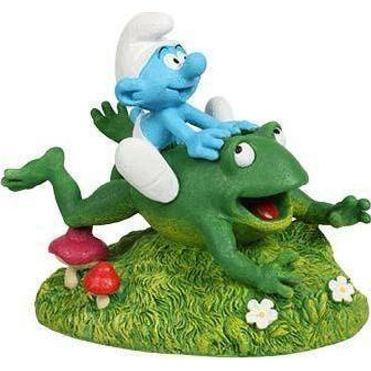 Tootefoto - AQUA DELLA Aqua Della Decoration Smurf with a frog 13x8.2x11.4