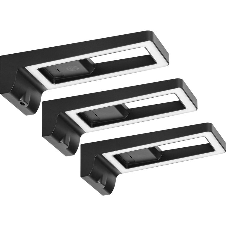 Tootefoto - Orno ARTUS komplekt 3 LED kapi alust lampi, 3x3W, 3x225lm, 4000K, puutel liti ja USB-ga, must