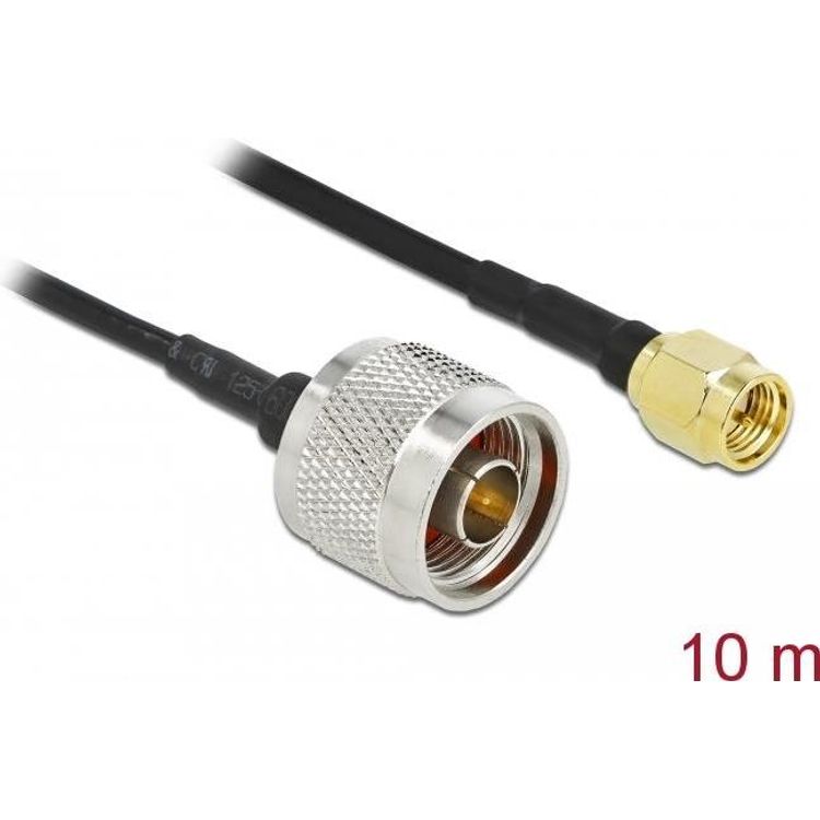 Tootefoto - DeLOCK 90468 koaksiaalkaabel LMR100 10 m SMA Must