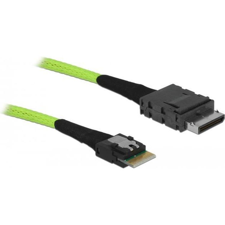 Tootefoto - DeLOCK 85801 SAS-kaabel 0,5 m 32 Gbit/s Must, Roheline