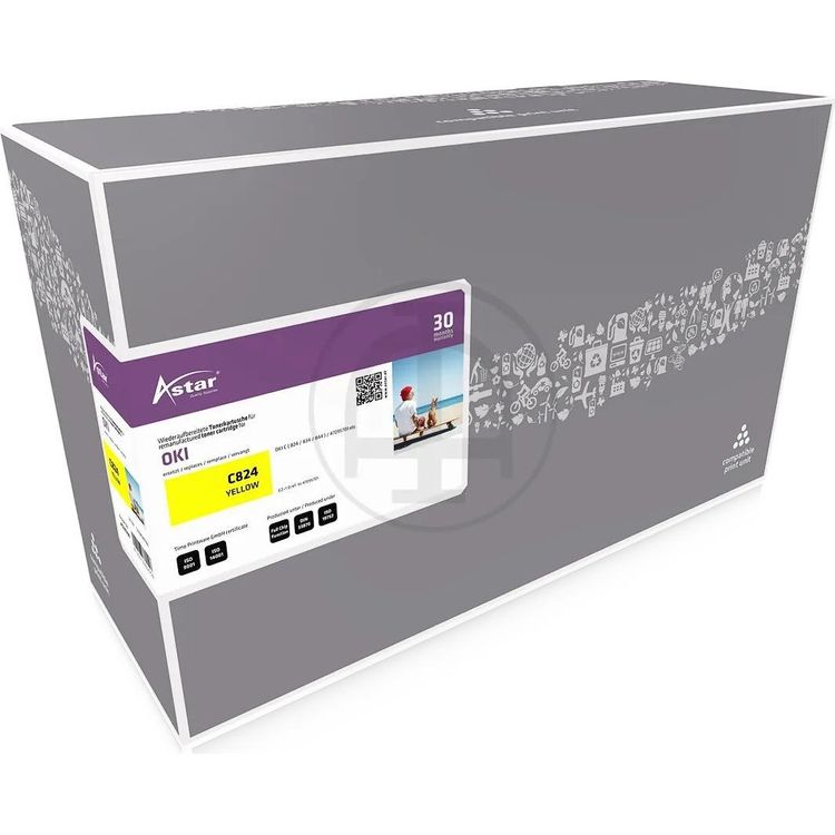 Tootefoto - AS20290 ASTAR OKI C824 TONER YEL 47095701 5.000Seiten (AS20290)