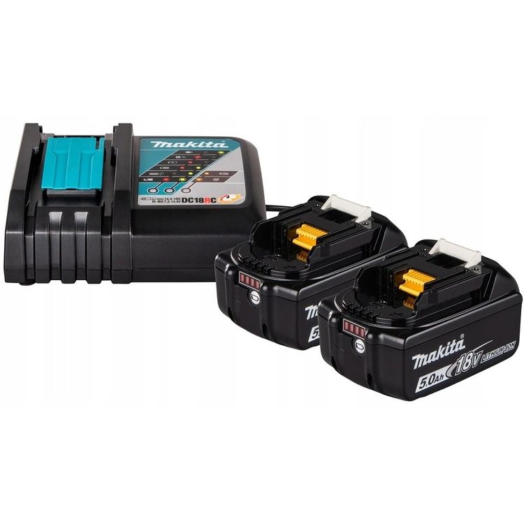 Tootefoto - Makita LADIJA JA AKU KOMPLEKT 2X5AH 18V