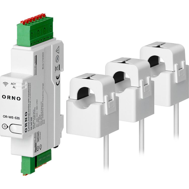 Tootefoto - 3-faasiline energiamonitor trafodega 120A, 230/400V, TUYA SMART Wi-Fi