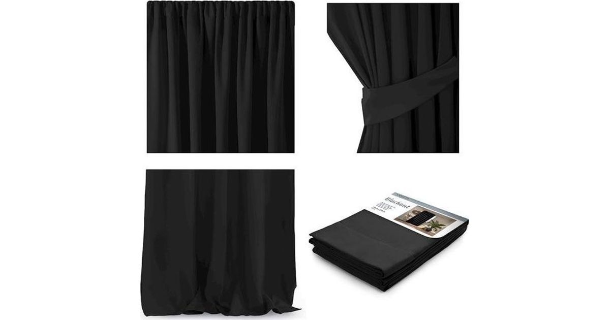 AmeliaHome CURT / AH / BLACKOUT / PLEAT / BLACK / 140X270 / 1PC - Verhot -  Kodin koristelut - Koti - MT Shop