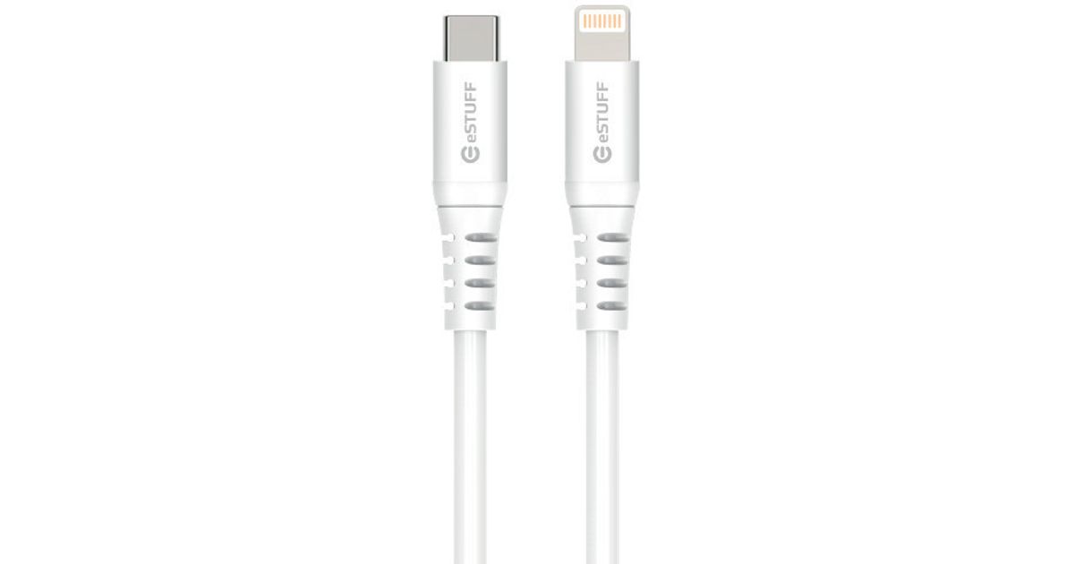 Estuff Usb C Lightning Cable Mfi 1m Valge Usb Kaablid Ja Adapterid Kaablid Adapterid 8738