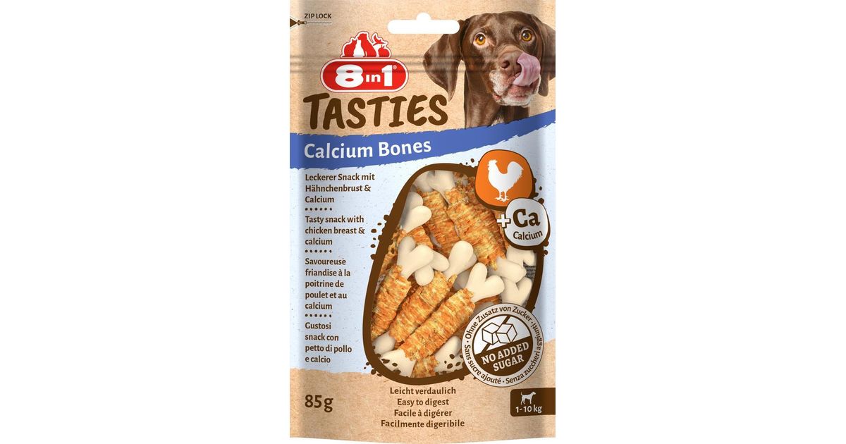 8in1 Tasties Calcium Bones delicacy 85g - Ruoka - Koirat - Lemmikkieläinten  tuotteet - MT Shop