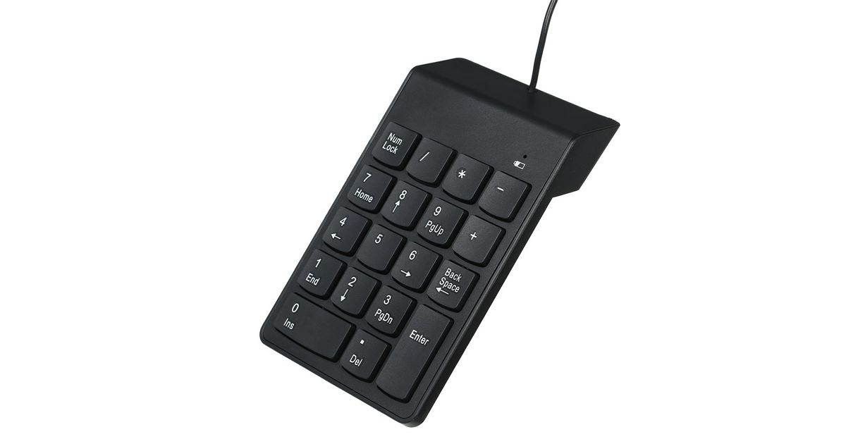 Gembird KPD-U-03 numeric keypad Notebook/PC USB Black - Keyboards