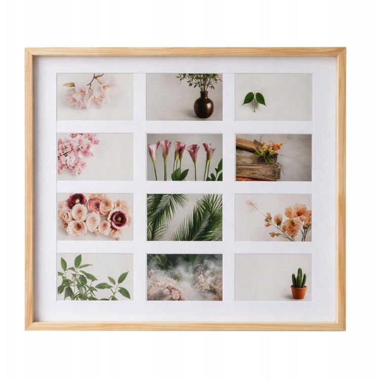 Tootefoto - Edaxo raam FORMIN puitraam 12 fotole, 59 x 54 cm