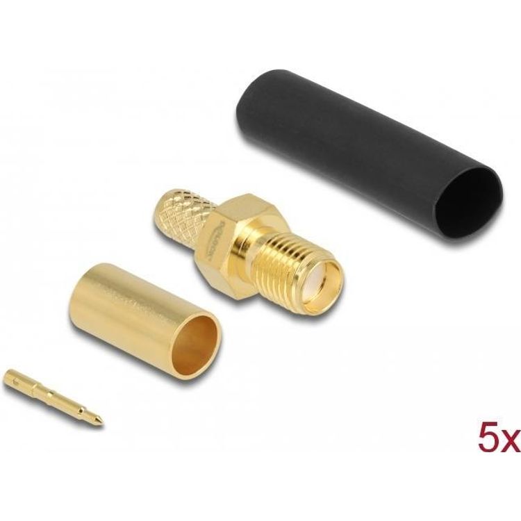 Tootefoto - DeLOCK 90045 koaksiaalpistik hendus RP-SMA 5 tk 50