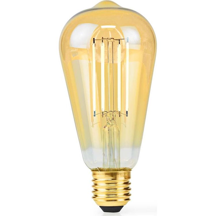 Tootefoto - Nedis LBDE27ST64GD1 LED-lamp V ga soe valgus, Soe valge 2100 K 4,9 W E27 F