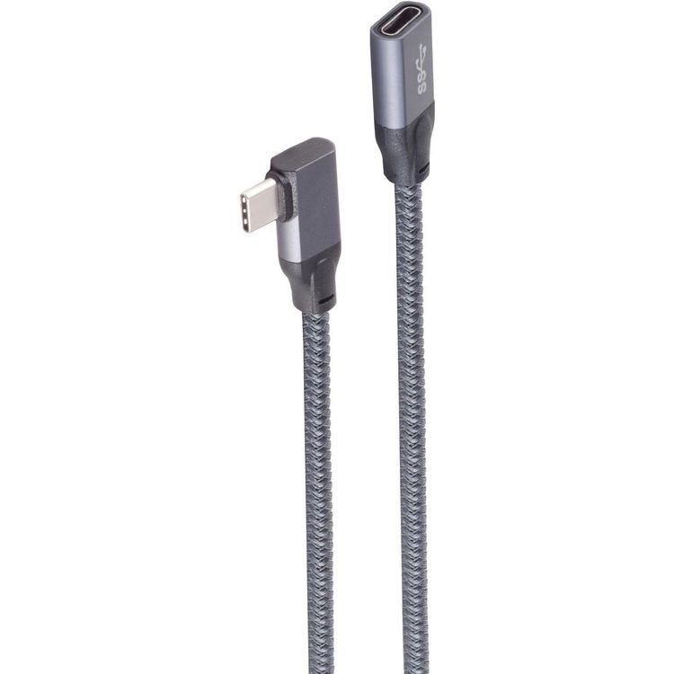Tootefoto - ShiverPeaks SHVP BS13-56030 - USB 3.2 Kabel 90 C Stecker auf Buchse 2.0 m - Kabel - Digital/Daten (BS13-56030)