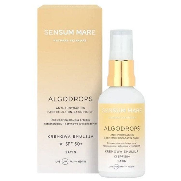 Tootefoto - Sensum m ra algogrops uuenduslik emulsioon fotoageerimise vastu - satiin viimistlus SPF50+ 50ml