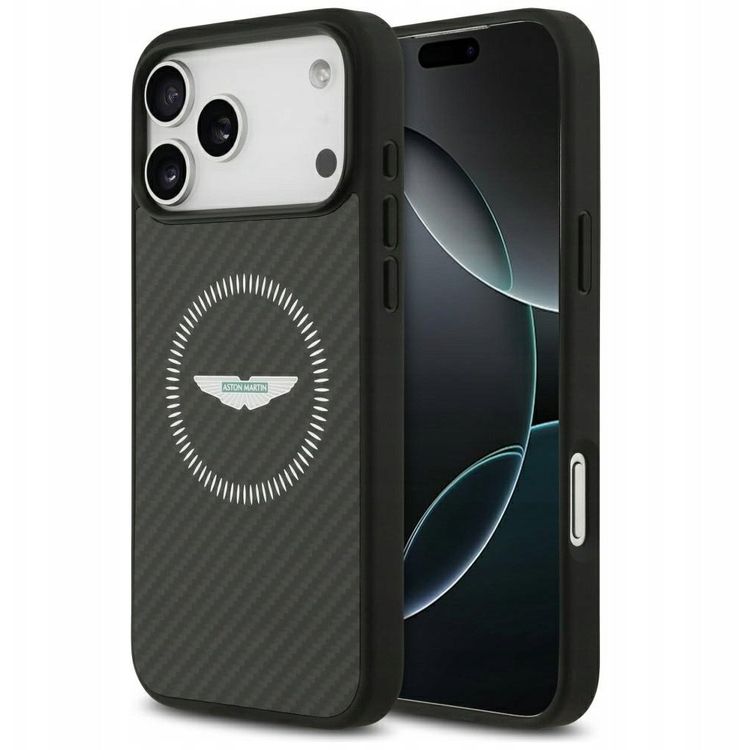 Tootefoto - Case Aston Martin HC Kevlar Counter Design MagSafe for iPhone 17 Pro Max black