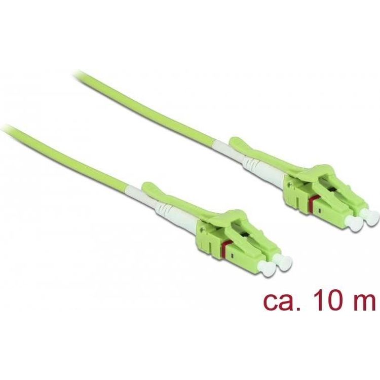 Tootefoto - DeLOCK 85692 kiudoptiline kaabel 10 m LC OM5 Roheline