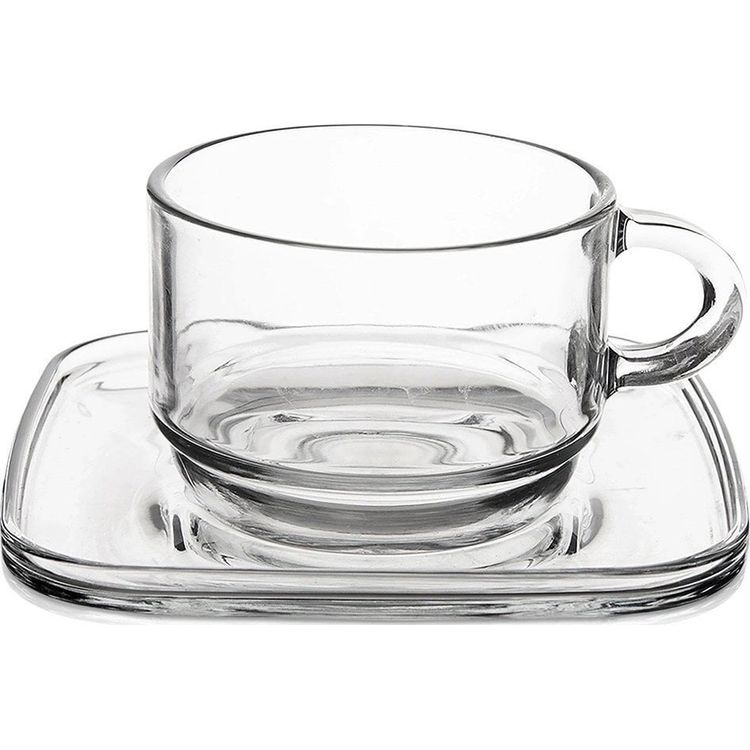 Tootefoto - Fili anka ze spodkiem szklana 250 ml 6 szt.