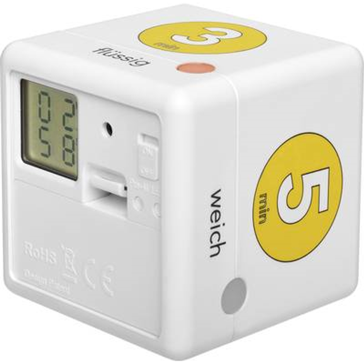 Tootefoto - TFA Cube Timer Ei Eieruhr Wei , Gelb digital (38.2041.07)