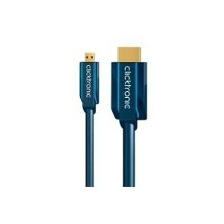 Tootefoto - ClickTronic 5m Micro-HDMI Adapter HDMI-kaabel HDMI t p D (Micro) HDMI t p A (Standard) Sinine