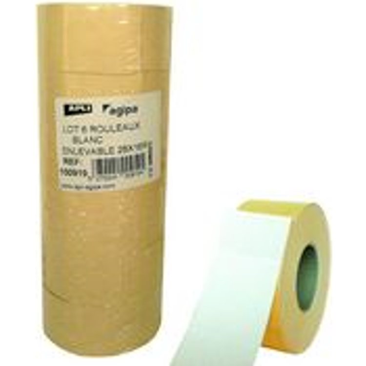 Tootefoto - agipa Etiketten f r Preisauszeichner, 26 x 16 mm, wei aus Papier, 1.000 Etiketten pro Rolle, permanent, rechteckig - 1 St ck (100917)
