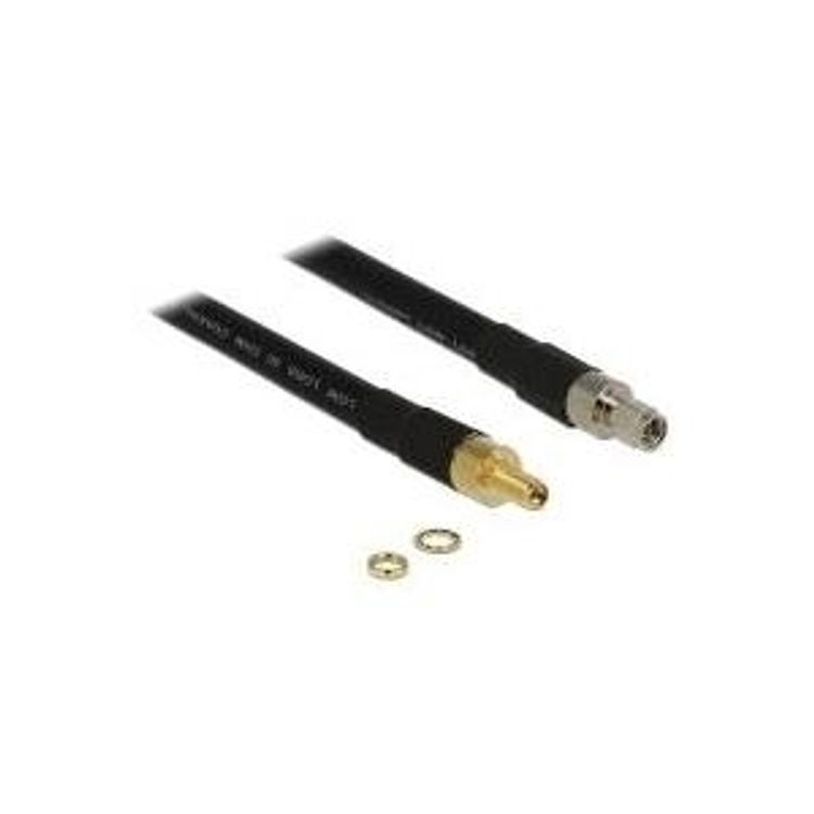 Tootefoto - DeLOCK 10m SMA/SMA koaksiaalkaabel CFD400, LLC400 Must