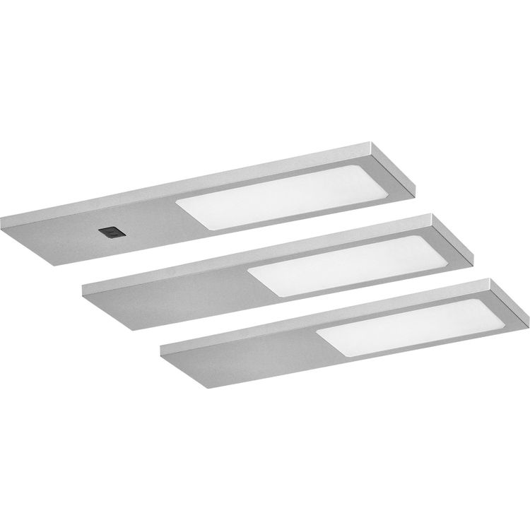 Tootefoto - Orno PLANA komplekt 3-st kapialusest LED-valgustist, 3x4W, 3x240lm, 4000K, puutevaba l litiga, hall