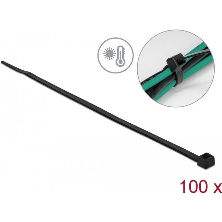 Tootefoto - DeLOCK 19556 juhtmek idis Paralleelse avaga juhtmeside Pol amiid Must 100 tk