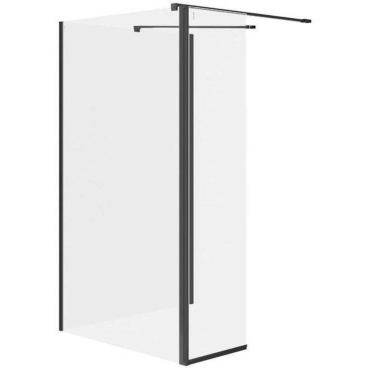 Tootefoto - Cersanit (sisses idukabiinid) Komplekt B801: k ndimisvalikuga kabiin liikuva musta seinaga 90x100x30x200 (S601-188)