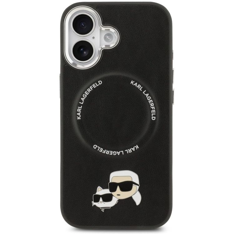 Tootefoto - Karl Lagerfeld Karl & Choupette Pins MagSafe Case for iPhone 17 Black