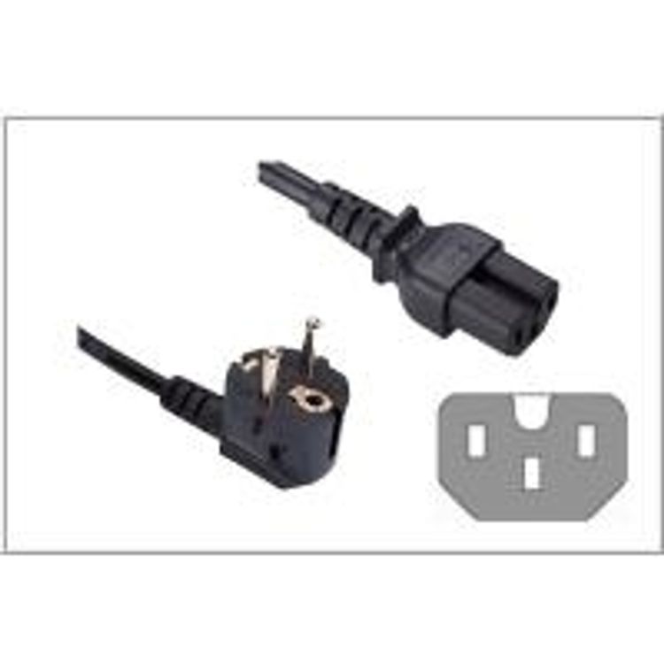 Tootefoto - Alcasa 1501-18 toitekaabel Must Pistikupesa t p F C15 pistikut